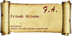 Frindt Alinda névjegykártya